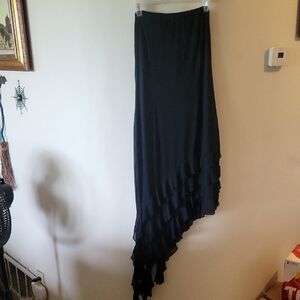 Elegant Black Asymmetrical Skirt